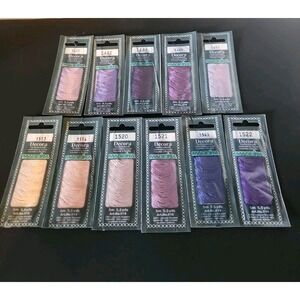 11pc Madeira Decora Rayon Embroidery Floss Thread Lot Purple & Other Pastel Mix
